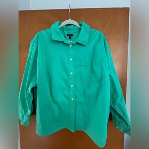 Talbots Green Plus Petite Blouse